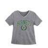 Sacramento State Hornets Gameday Couture Women's Iconic Edge Rhinestone V-Neck T-Shirt - Gray - Front View