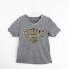 Southern Miss Golden Eagles Gameday Couture Women's Iconic Edge Rhinestone V-Neck T-Shirt - Gray - Front View