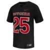 #25 Rutgers Scarlet Knights Nike Untouchable Replica Game Jersey - Black - Side View