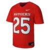 #1 Rutgers Scarlet Knights Nike Youth Untouchable Replica Game Jersey - - Side View