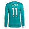Mohamed Salah Liverpool adidas 2025/26 Third Authentic Long Sleeve Player Jersey - Green - Detail View