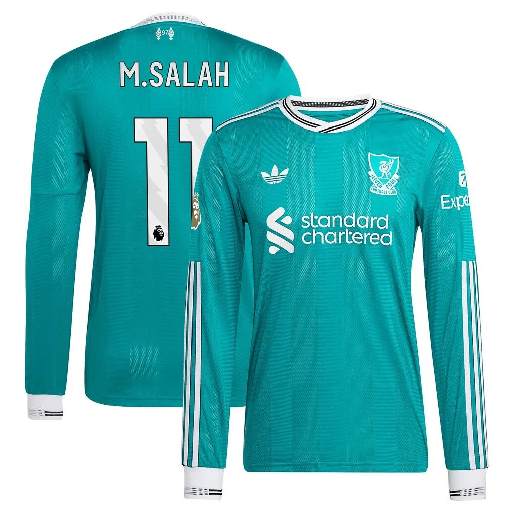 Mohamed Salah Liverpool adidas 2025/26 Third Authentic Long Sleeve Player Jersey