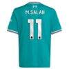 Mohamed Salah Liverpool adidas Youth 2025/26 Third Replica Player Jersey - Green - Detail View