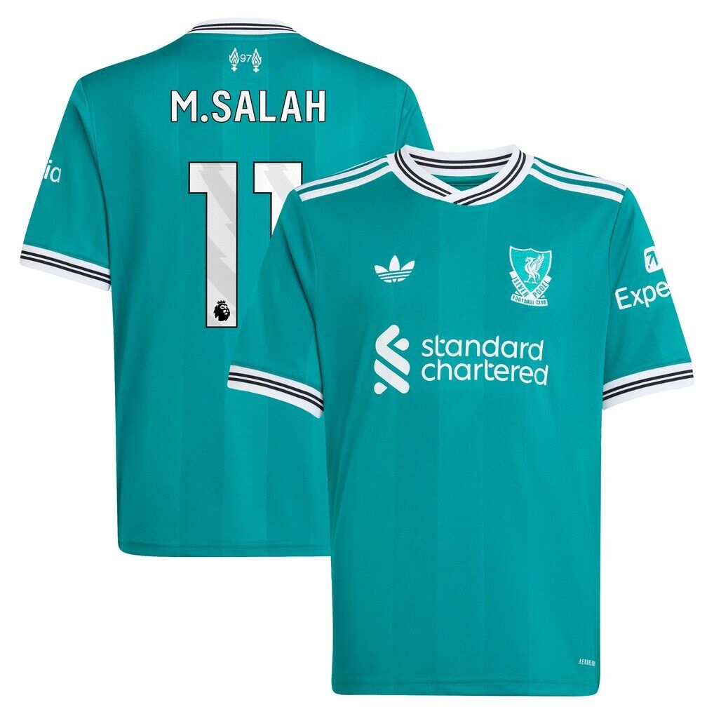 Mohamed Salah Liverpool adidas Youth 2025/26 Third Replica Player Jersey