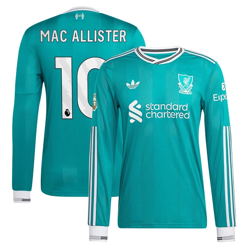 Alexis Mac Allister Liverpool adidas 2025/26 Third Authentic Long Sleeve Player Jersey