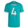 Virgil van Dijk Liverpool adidas 2025/26 Third Authentic Player Jersey - Green - Detail View