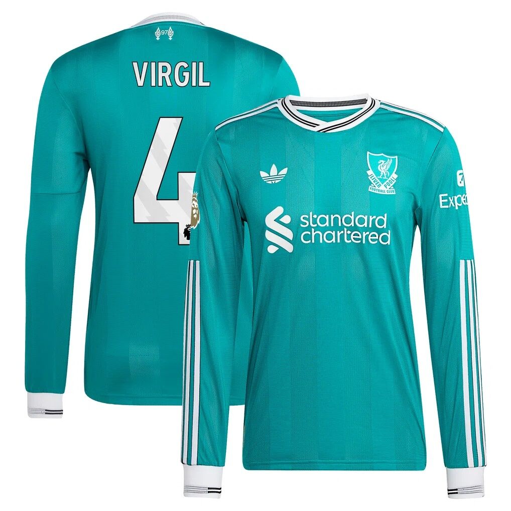 Virgil van Dijk Liverpool adidas 2025/26 Third Authentic Long Sleeve Player Jersey