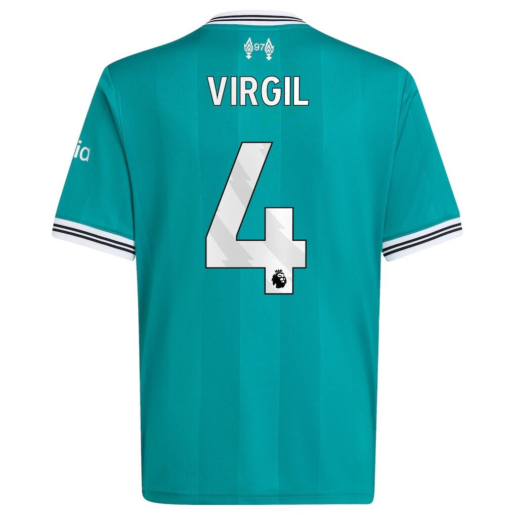 Virgil van Dijk Liverpool adidas Youth 2025/26 Third Replica Player Jersey