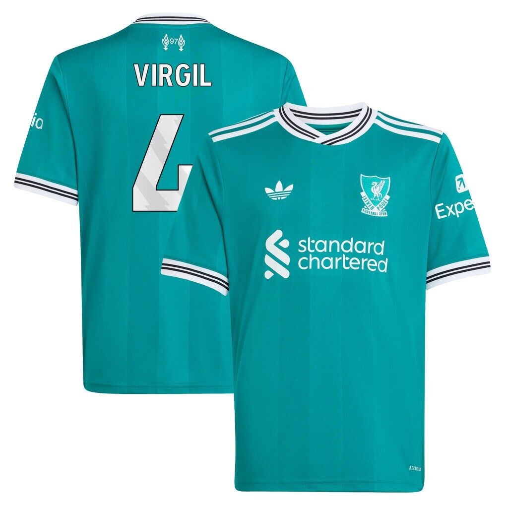 Virgil van Dijk Liverpool adidas Youth 2025/26 Third Replica Player Jersey