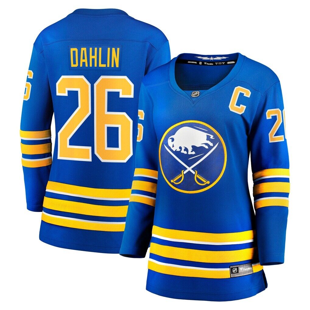 Rasmus Dahlin Buffalo Sabres Fashion7 Women's Home Captain Patch Breakaway Jersey - Royal