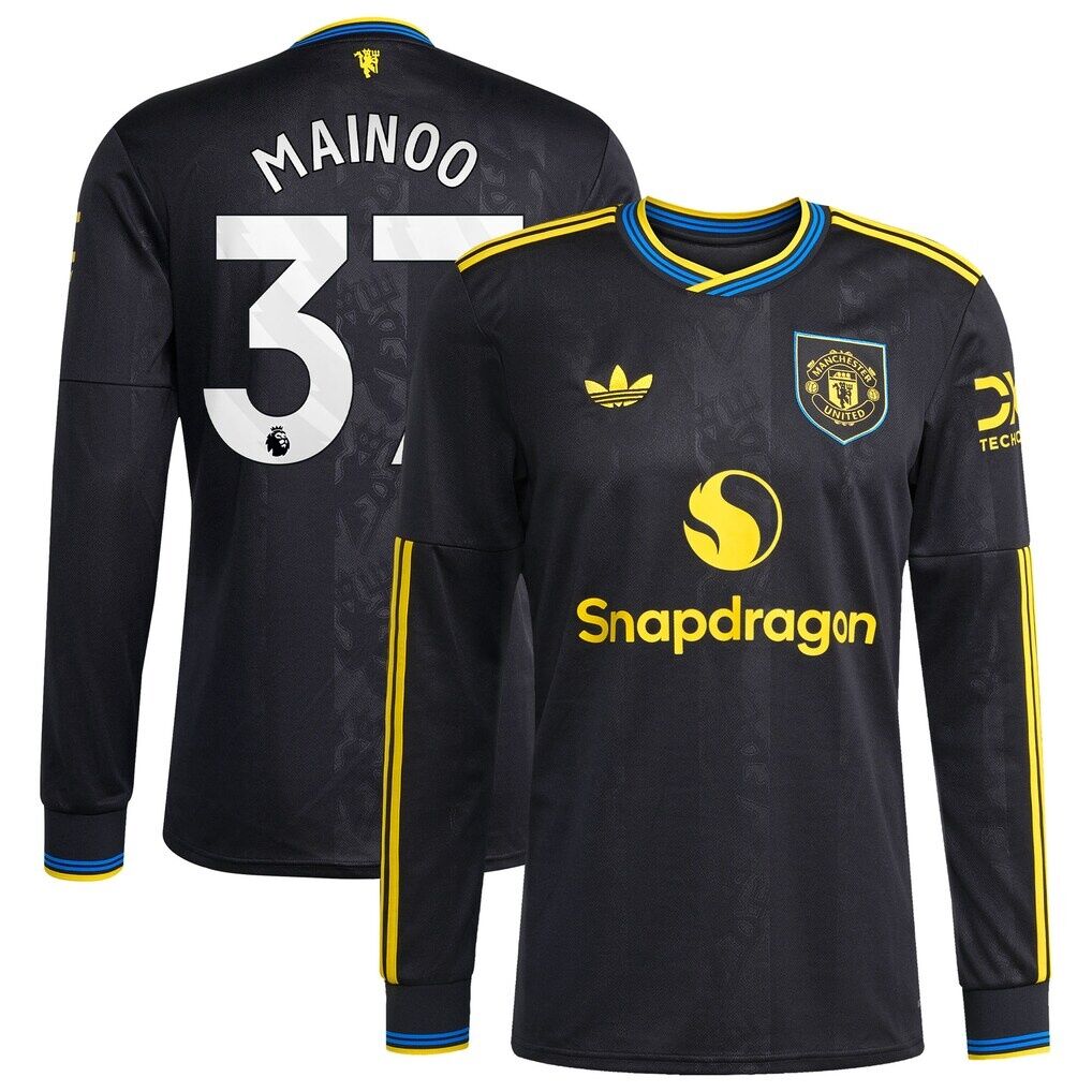 Kobbie Mainoo Manchester United adidas 2025/26 Third Replica Long Sleeve Player Jersey