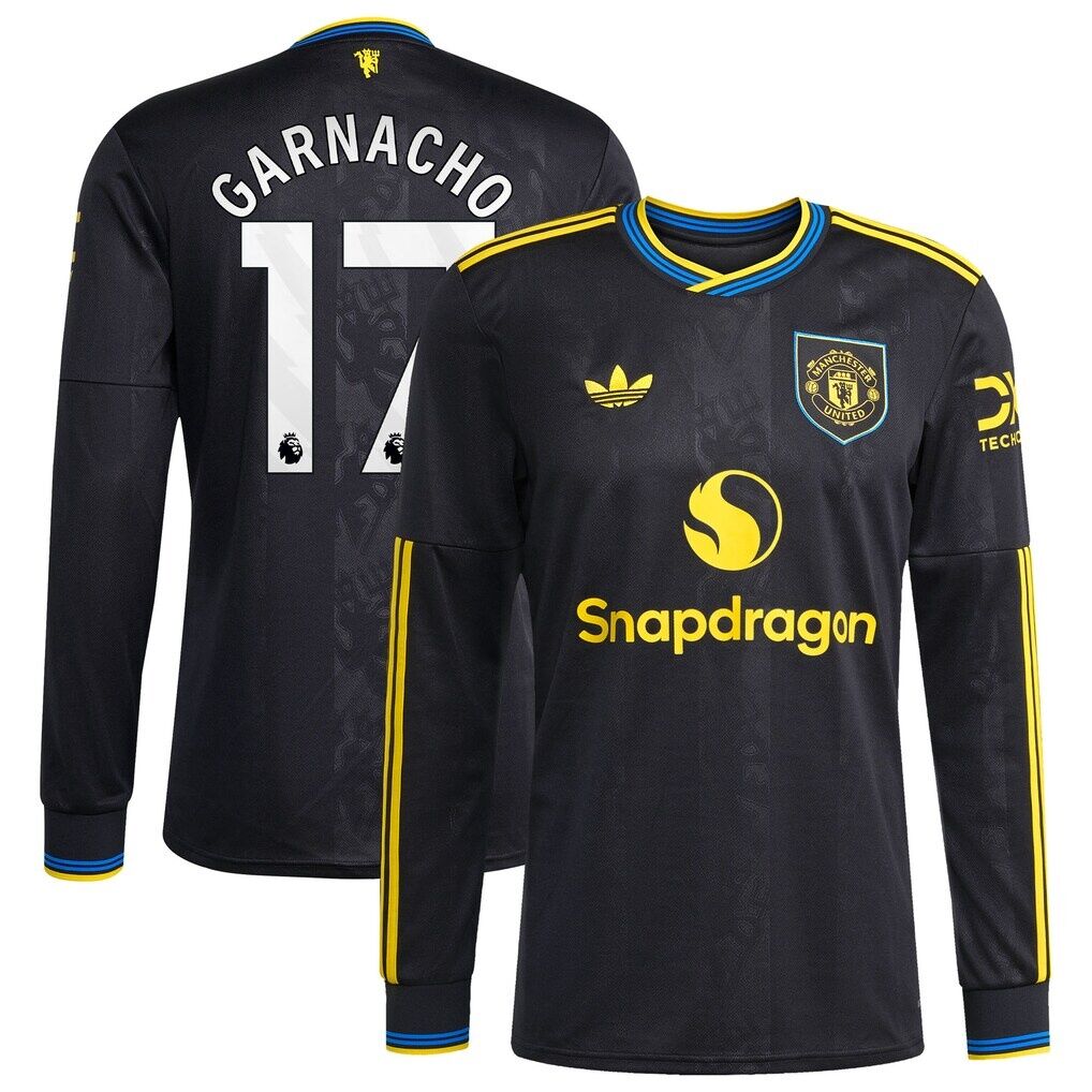 Alejandro Garnacho Manchester United adidas 2025/26 Third Replica Long Sleeve Player Jersey