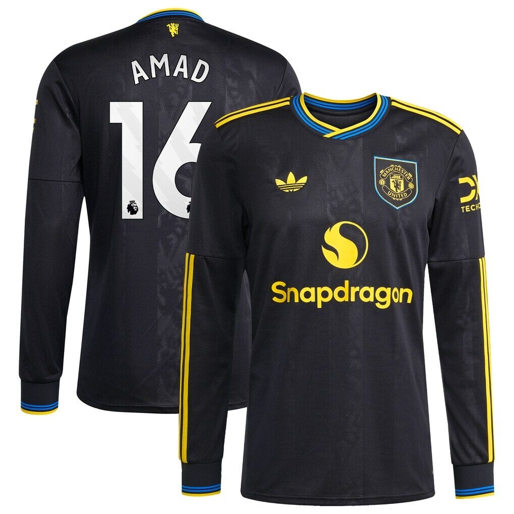 Amad Diallo Manchester United adidas 2025/26 Third Replica Long Sleeve Player Jersey