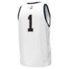 Navy Midshipmen Under Armour #1 Replica Basketball Jersey - White - Detail View