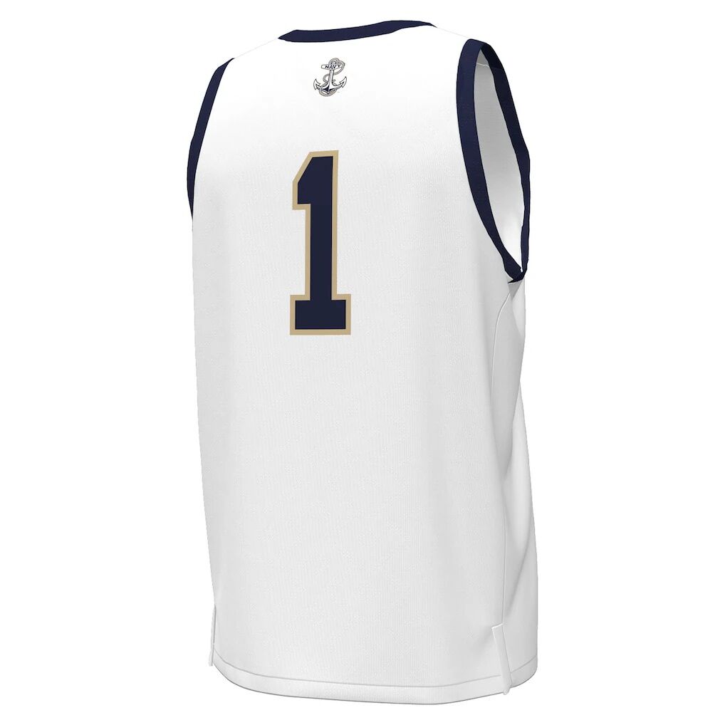 Navy Midshipmen Under Armour #1 Replica Basketball Jersey