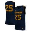#25 West Virginia Mountaineers Nike Youth Replica Basketball Jersey - Navy - Front View