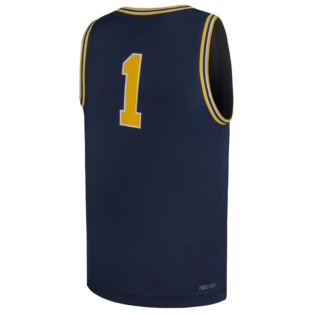 #1 Michigan Wolverines Jordan Brand Youth Replica Basketball Jersey
