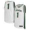 #1 Michigan State Spartans Nike Youth Alternate Replica Basketball Jersey - White - Front View