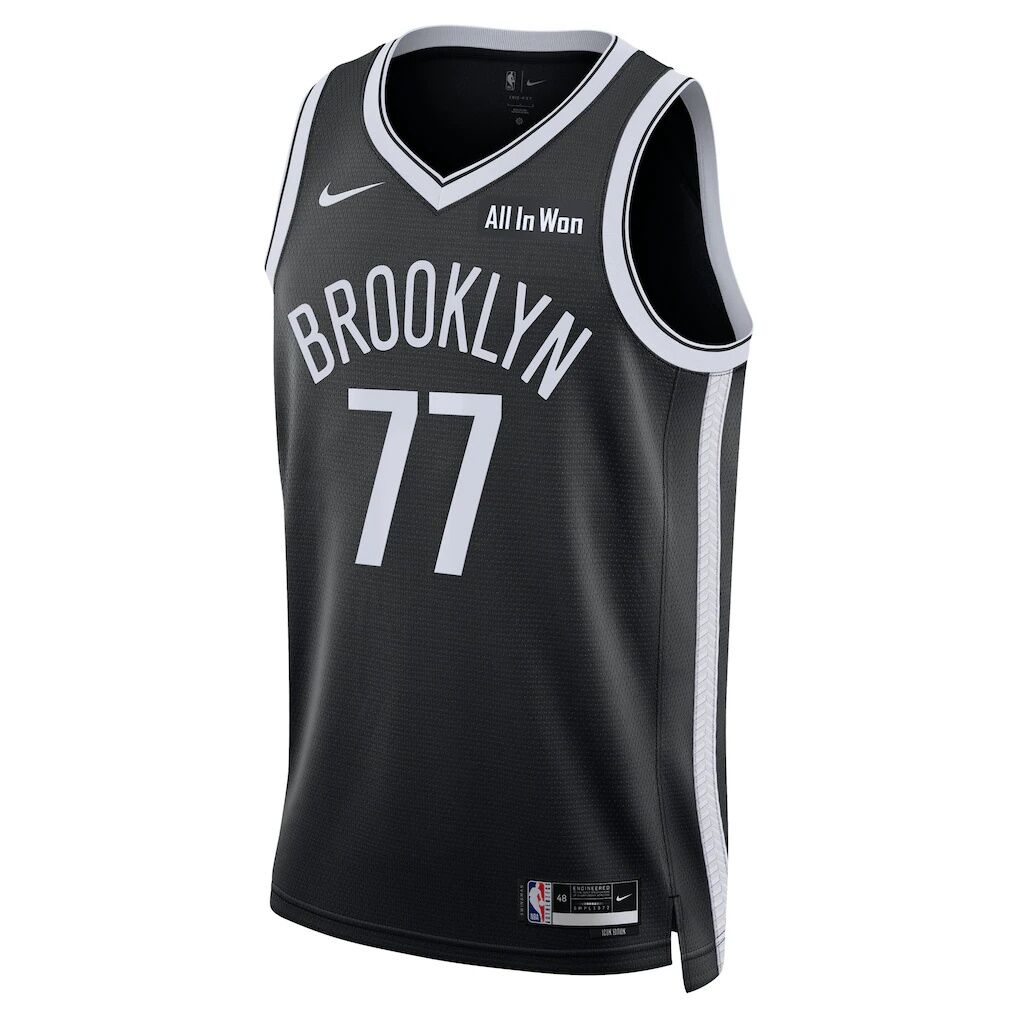 Ben Saraf Brooklyn Nets Nike Unisex Swingman Badge Jersey - Black - Icon Edition