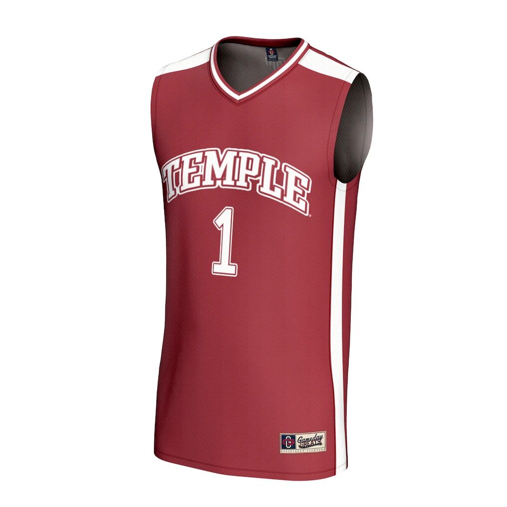 #1 Temple Owls GameDay Greats Unisex Lightweight Basketball Jersey - Cherry