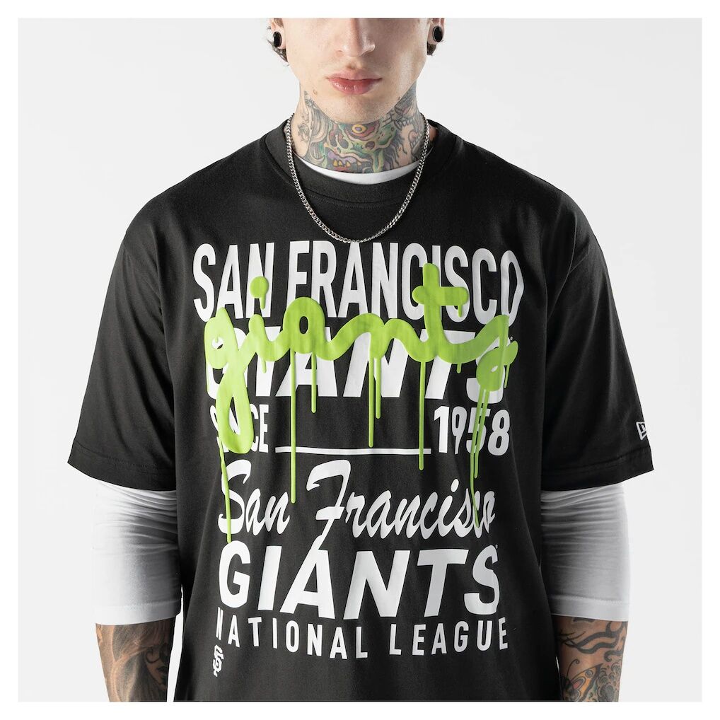 San Francisco Giants New Era Lifestyle Glow Spray Paint T-Shirt