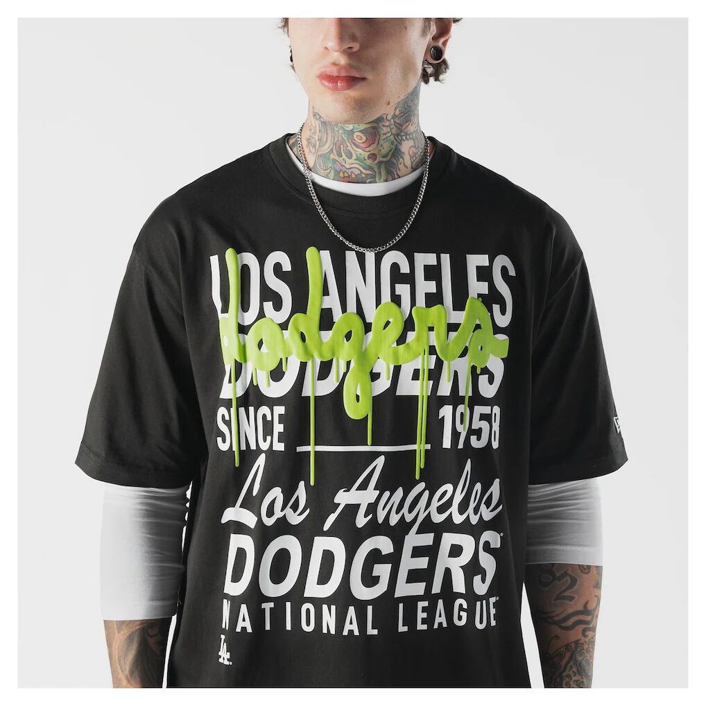 Los Angeles Dodgers New Era Lifestyle Glow Spray Paint T-Shirt