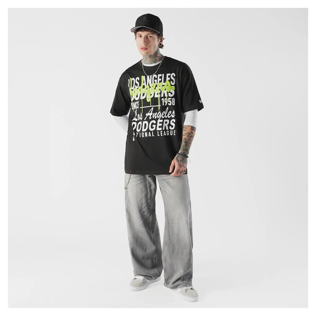 Los Angeles Dodgers New Era Lifestyle Glow Spray Paint T-Shirt