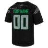 Oregon Ducks Nike Youth Replica Custom Football Jersey - Black - Detail View