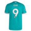 Alexander Isak Liverpool adidas 2025/26 Third Authentic Player Jersey - Green - Detail View