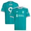 Alexander Isak Liverpool adidas Youth 2025/26 Third Replica Player Jersey - Green - Front View