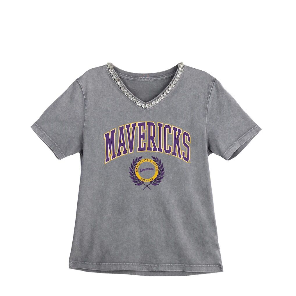 Minnesota State Mavericks Gameday Couture Women's Iconic Edge Rhinestone V-Neck T-Shirt