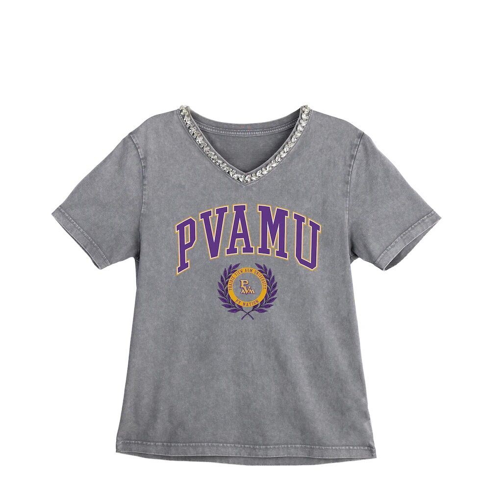 Prairie View A&M Panthers Gameday Couture Women's Iconic Edge Rhinestone V-Neck T-Shirt