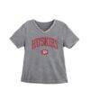 St. Cloud State Huskies Gameday Couture Women's Iconic Edge Rhinestone V-Neck T-Shirt - Gray - Front View