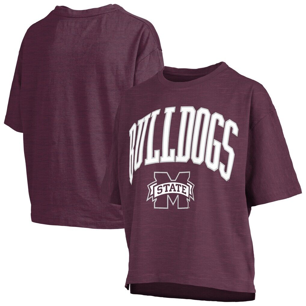 Mississippi State Bulldogs Pressbox Women's Nelson T-Shirt - Maroon