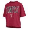 Temple Owls Pressbox Women's Nelson T-Shirt - Crimson - Side View