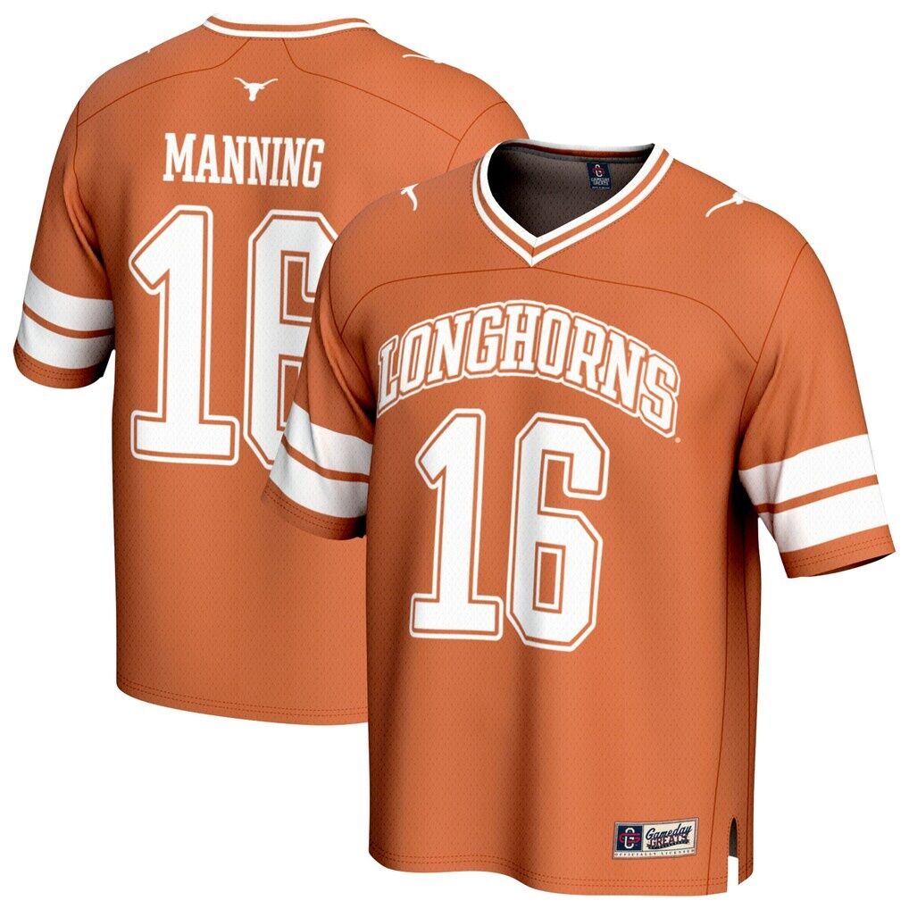 Arch Manning Texas Longhorns GameDay Greats Youth NIL Lightweight Football Player Jersey - Texas Orange
