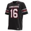 LaNorris Sellers South Carolina Gamecocks Under Armour Alternate NIL Football Replica Player Jersey - Black - Side View