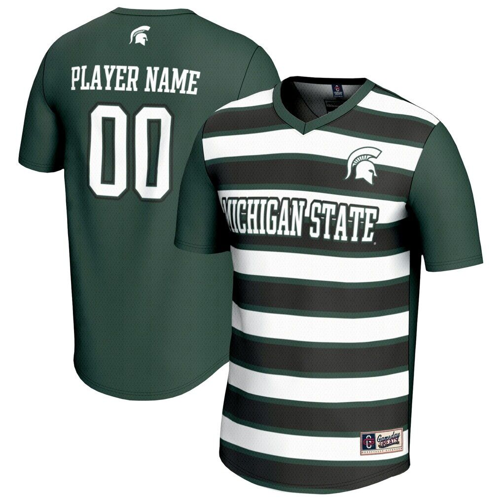 Michigan State Spartans GameDay Greats Unisex Collegiate Men's Soccer NIL Pick-A-Player Fashion Jersey - Green/Black