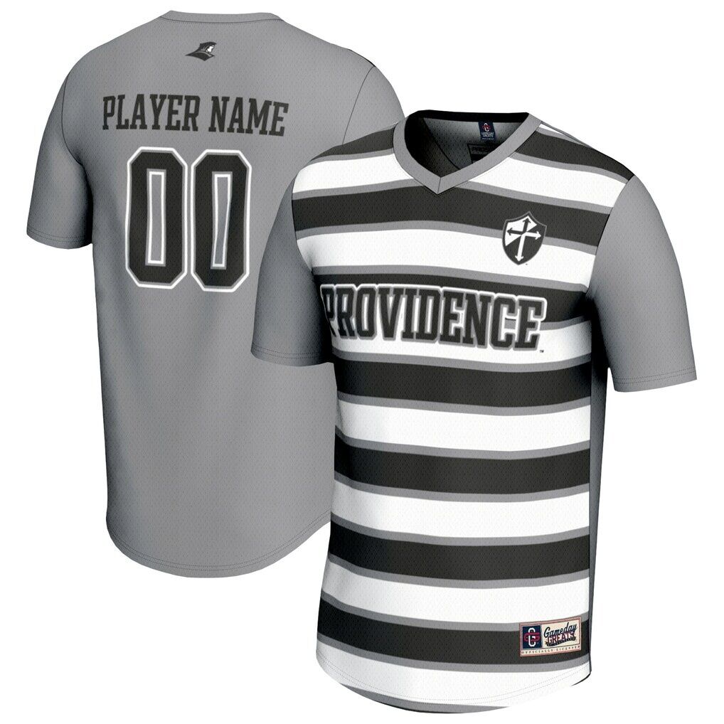 Providence Friars GameDay Greats Unisex Collegiate Men's Soccer NIL Pick-A-Player Fashion Jersey - Silver/Black
