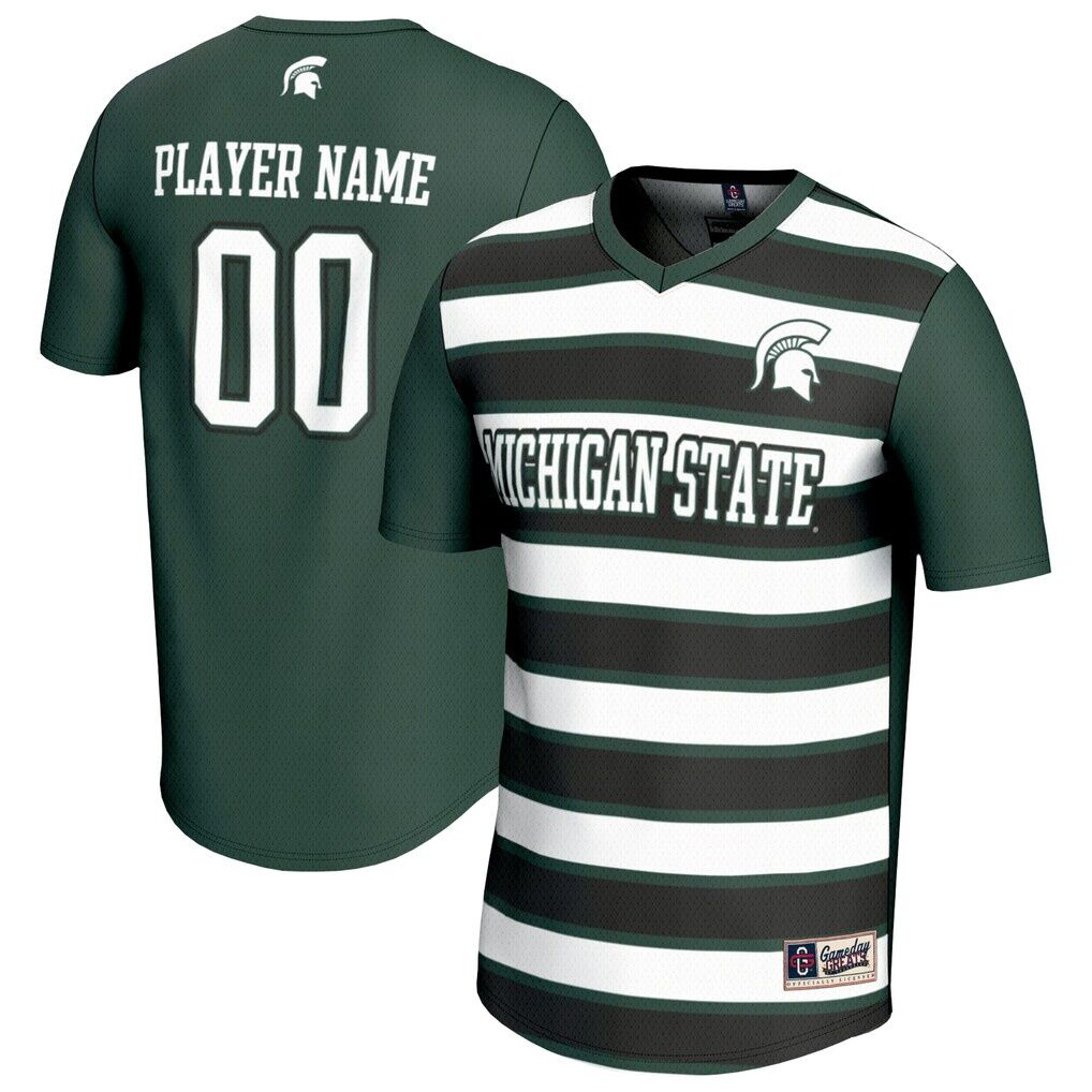 Michigan State Spartans GameDay Greats Youth Collegiate Men's Soccer NIL Pick-A-Player Fashion Jersey - Green/Black