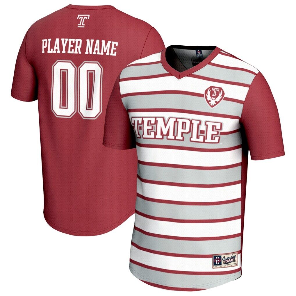 Temple Owls GameDay Greats Youth Collegiate Men's Soccer NIL Pick-A-Player Fashion Jersey - Red/White