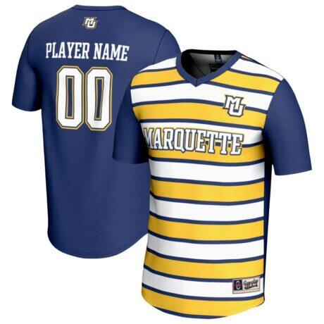 Marquette Golden Eagles GameDay Greats Unisex NIL Pick-A-Player Collegiate Women's Soccer Lightweight Fashion Jersey - - Front View