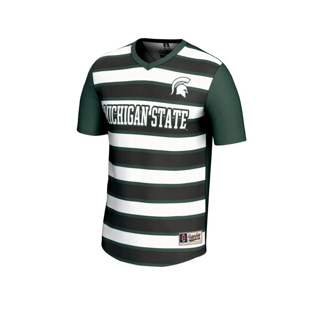 Michigan State Spartans GameDay Greats Youth NIL Pick-A-Player Collegiate Women's Soccer Lightweight Fashion Jersey - Green/Black