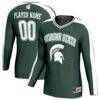Michigan State Spartans GameDay Greats Unisex NIL Pick-A-Player Lightweight Collegiate Volleyball Fashion Jersey - Green - Front View
