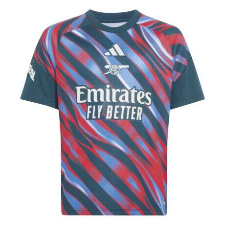 Arsenal adidas Youth 2026/27 Pre-Match Home Training Jersey - Green - Front View