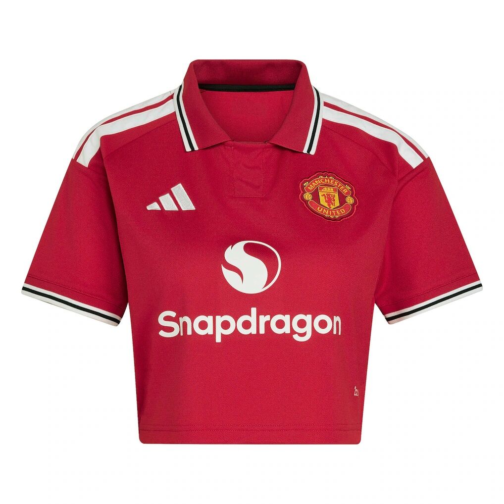 Manchester United adidas Women's 2026/27 Home Cropped Replica Jersey
