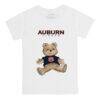 Auburn Tigers Tiny Turnip Toddler Teddy Bear T-Shirt - White - Front View
