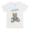 North Carolina Tar Heels Tiny Turnip Toddler Teddy Bear T-Shirt - White - Front View