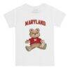 Maryland Terrapins Tiny Turnip Youth Teddy Bear T-Shirt - White - Front View