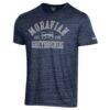 Moravian Greyhounds Champion Ultimate Triblend T-Shirt - Navy - Side View